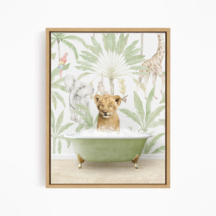 Lion Cub in Safari Bath