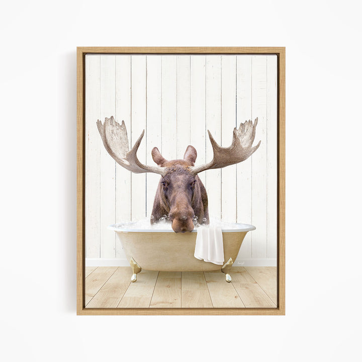 Moose in Farmhouse Bath