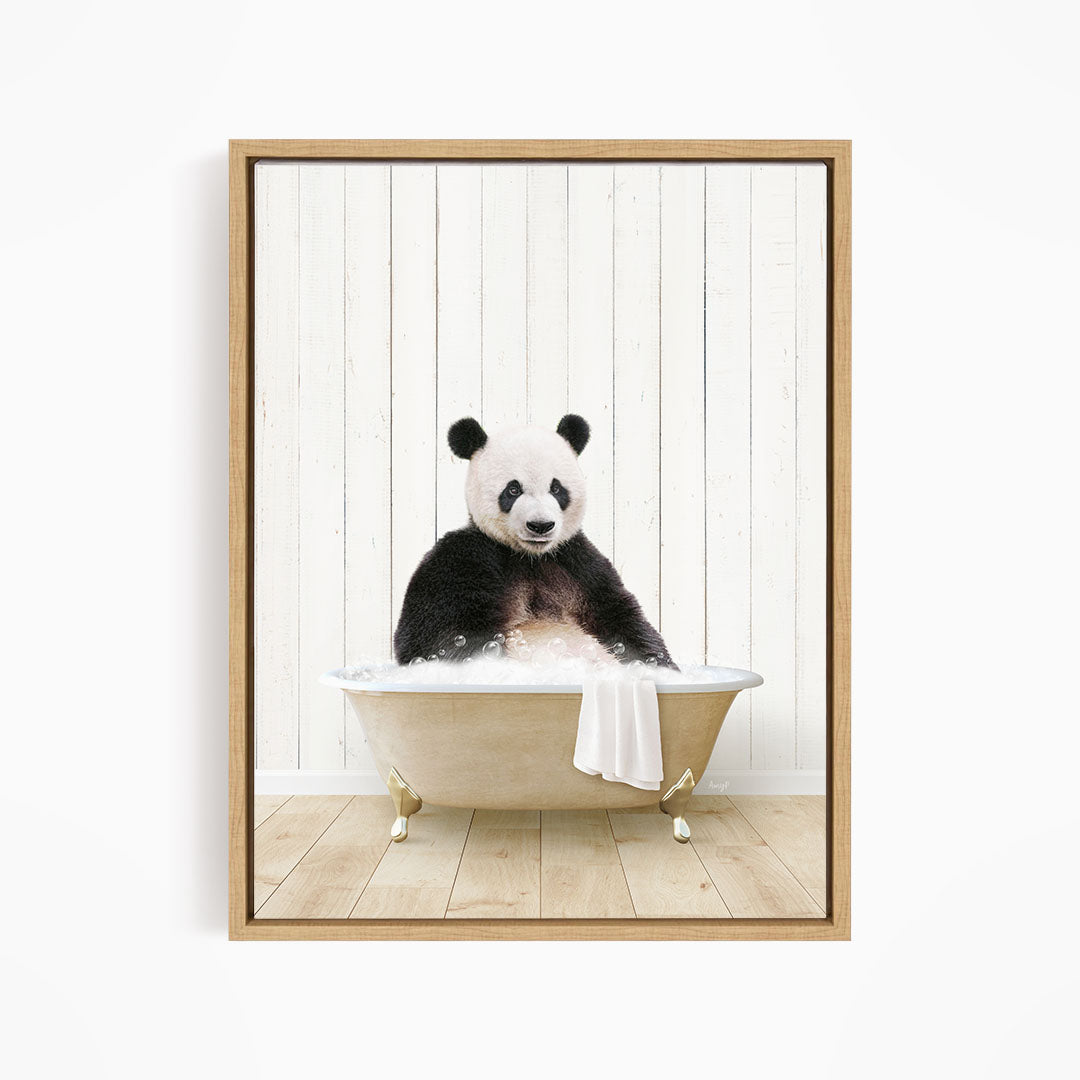 Panda in Farmhouse Bath