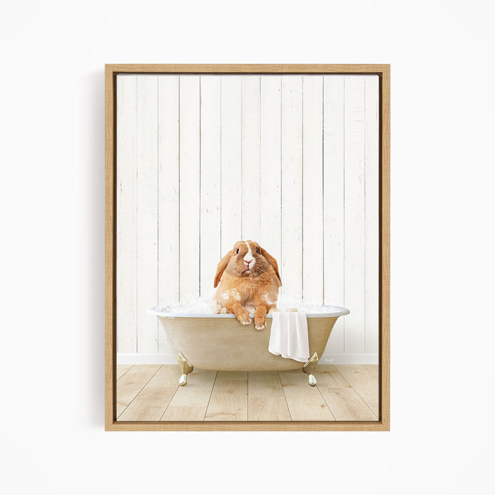 Pudgy Bunny in Farmhouse Bath