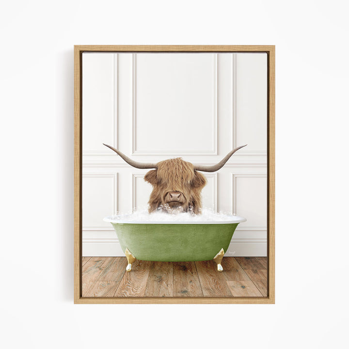 Highland Cow "Randall" in Transitional Bath Style
