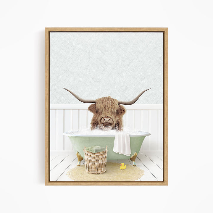 Highland Cow "Randall" in Cottage Green Bath