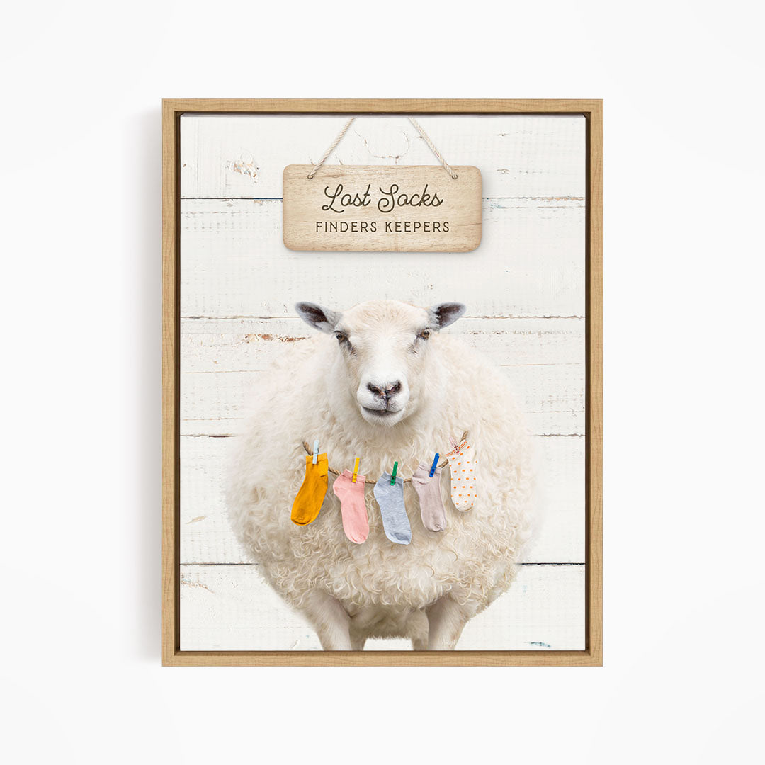 Sheep Lost Socks Finders Keepers - Farmhouse Wall Funny Sayings