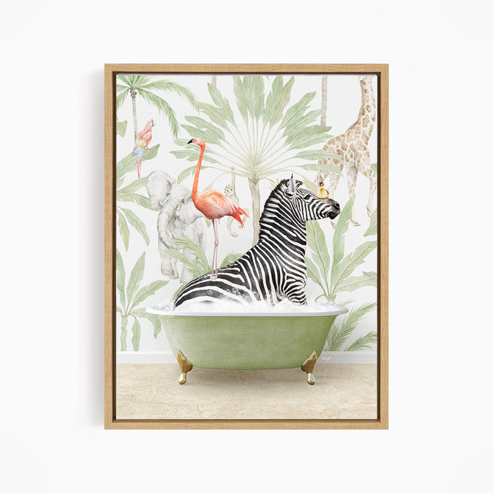 Stacked Safari Animals in Safari Bath