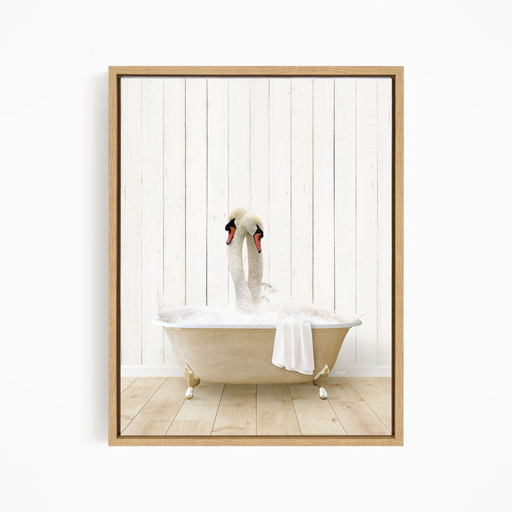 Swans in Farmhouse Bath