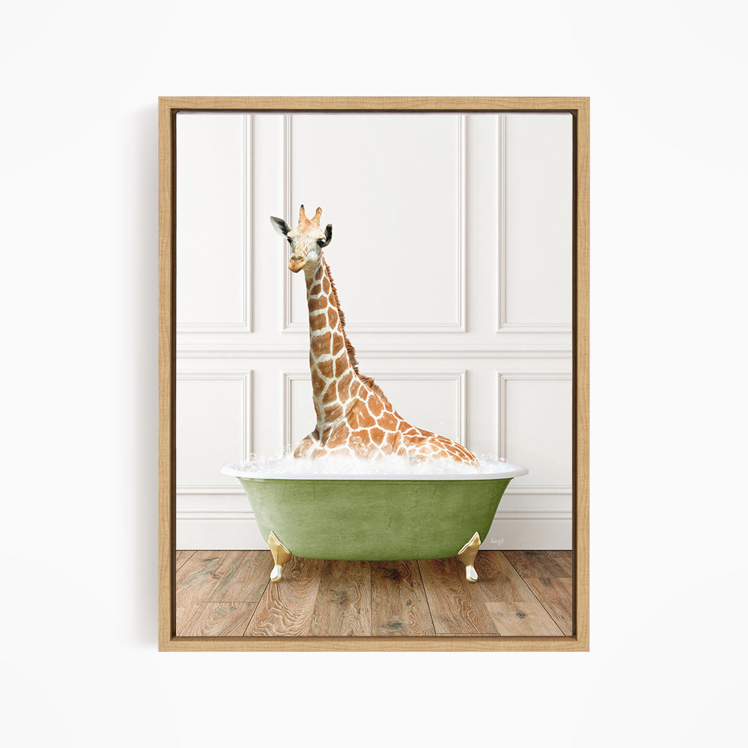 Tall Giraffe in Transitional Bath Style