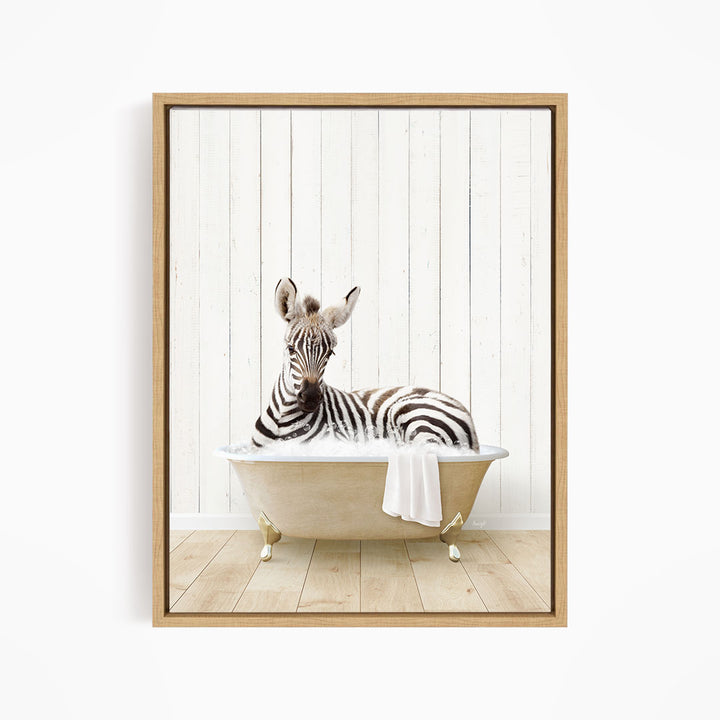 Baby Zebra in Farmhouse Bath