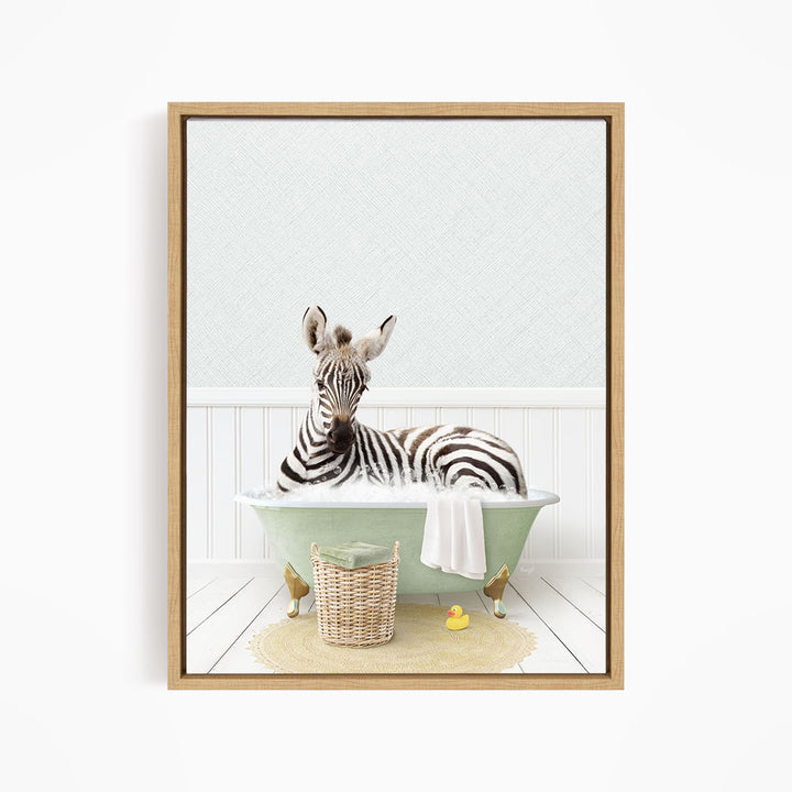 Baby Zebra in Cottage Green Bath