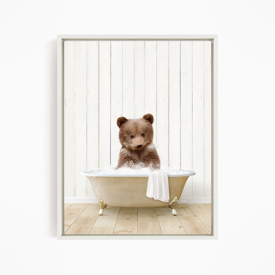 Bear Cub in Farmhouse Bath