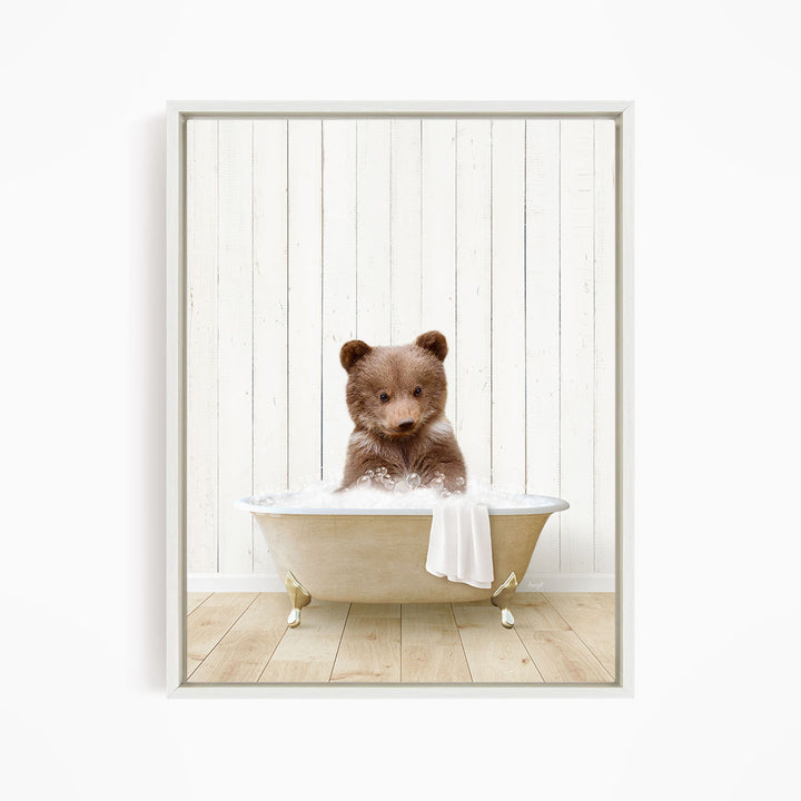 Bear Cub in Farmhouse Bath