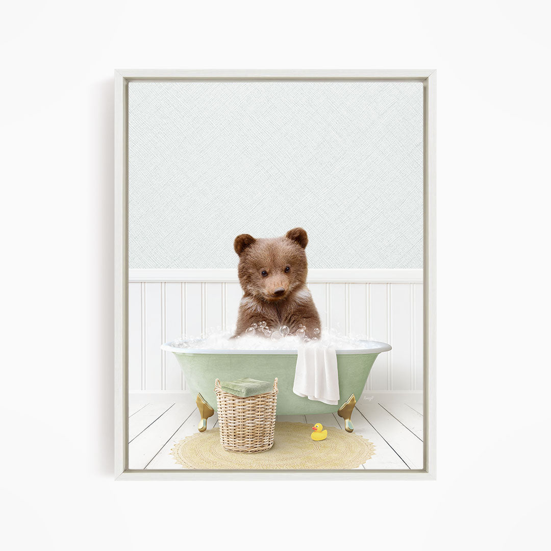 Bear Cub in Cottage Green Bath