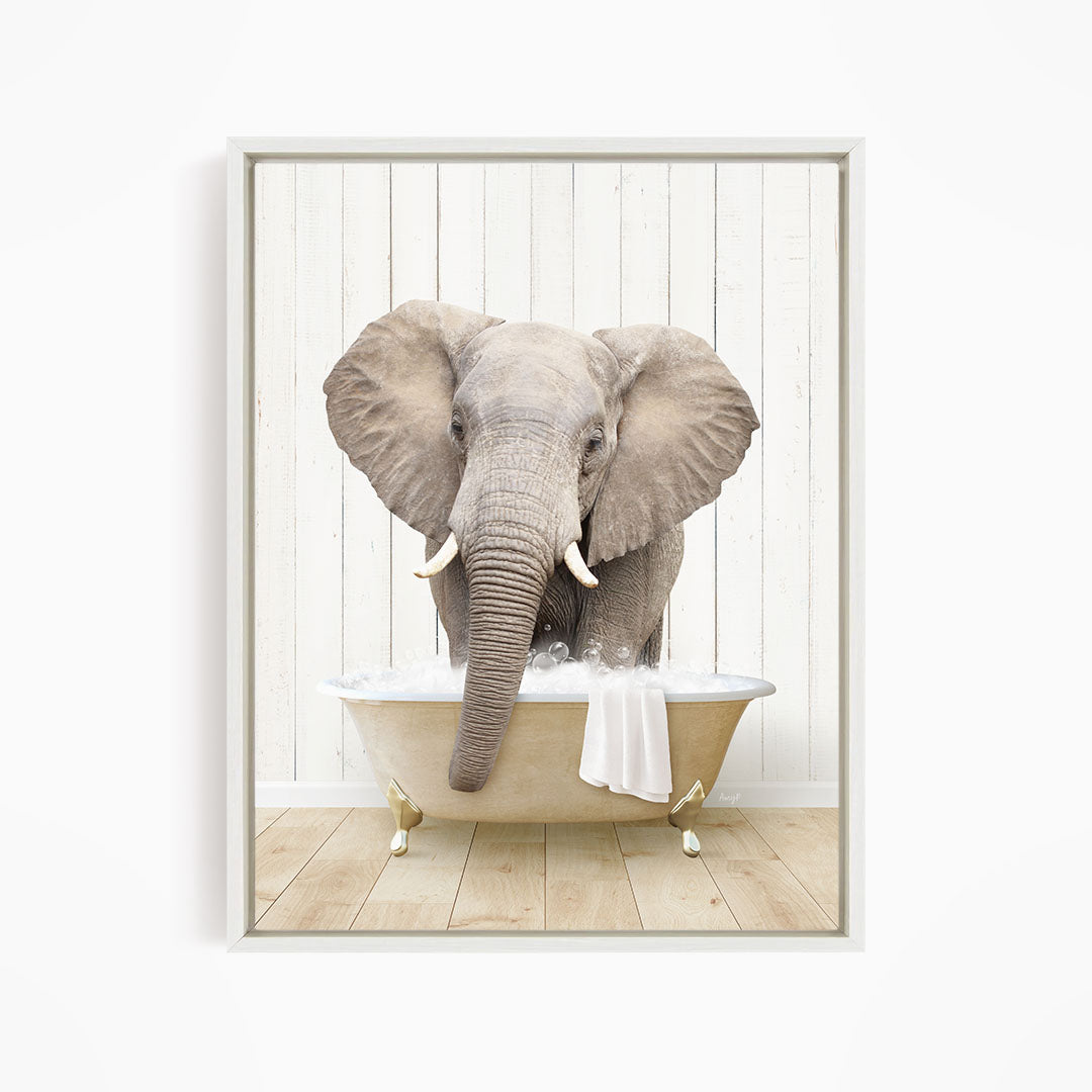 Elephant Front in Farmhouse Bath