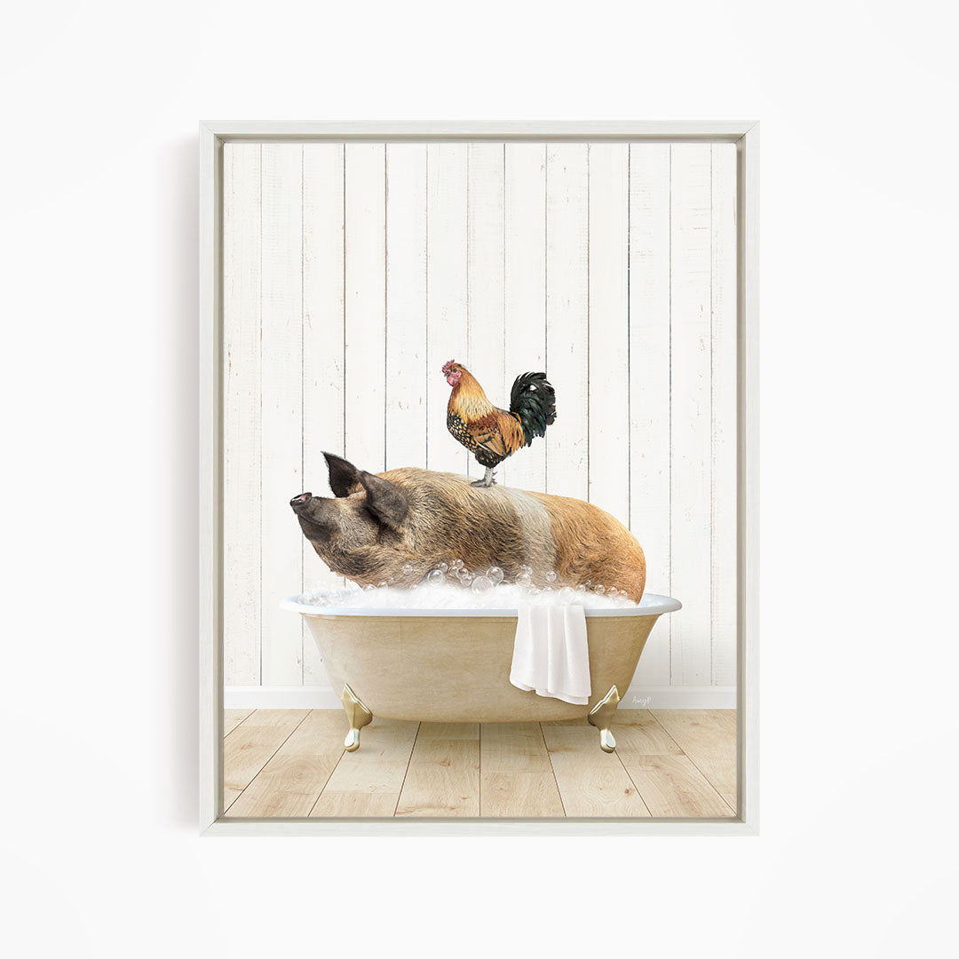 Hog and Rooster in Farmhouse Bath
