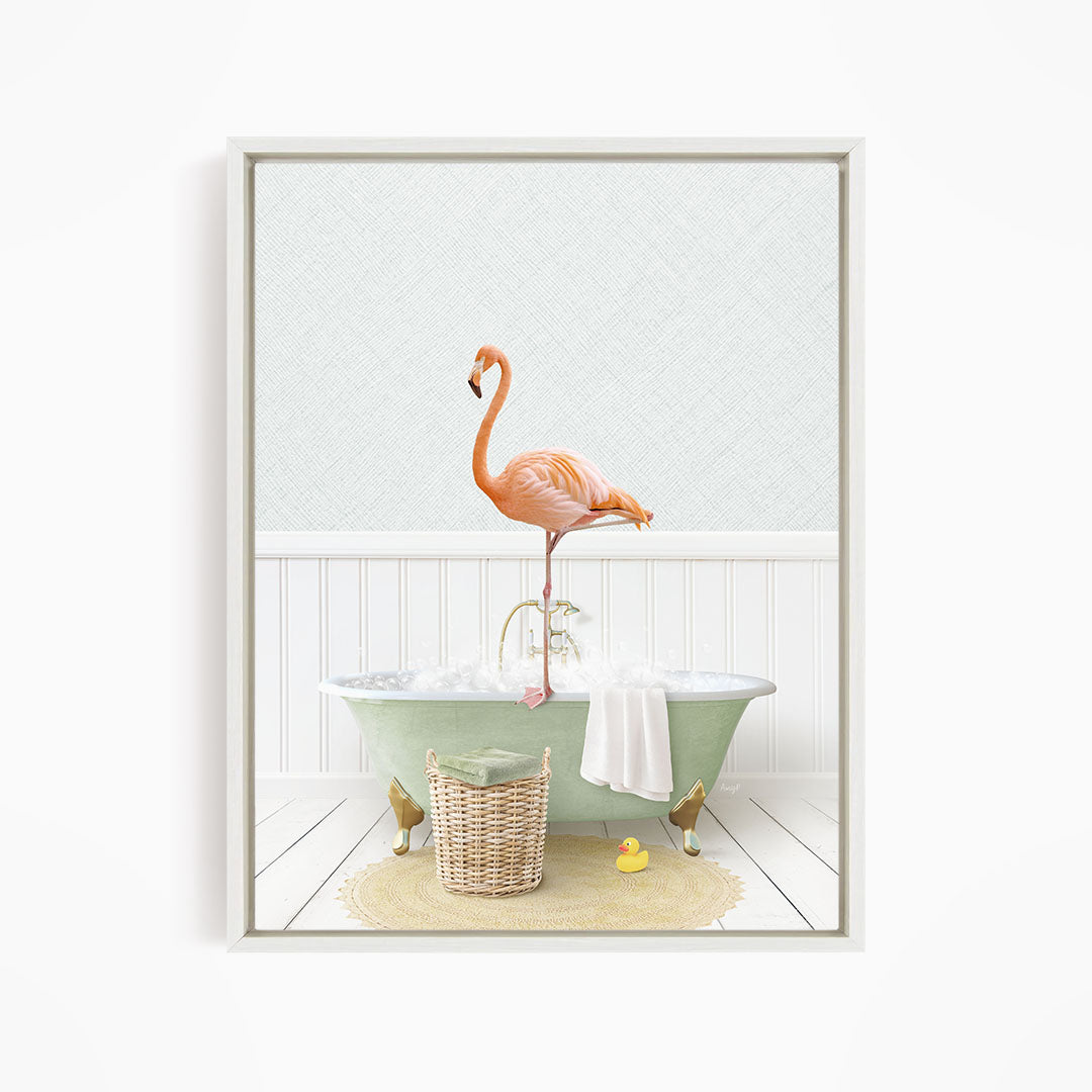 Flamingo in Cottage Green Bath