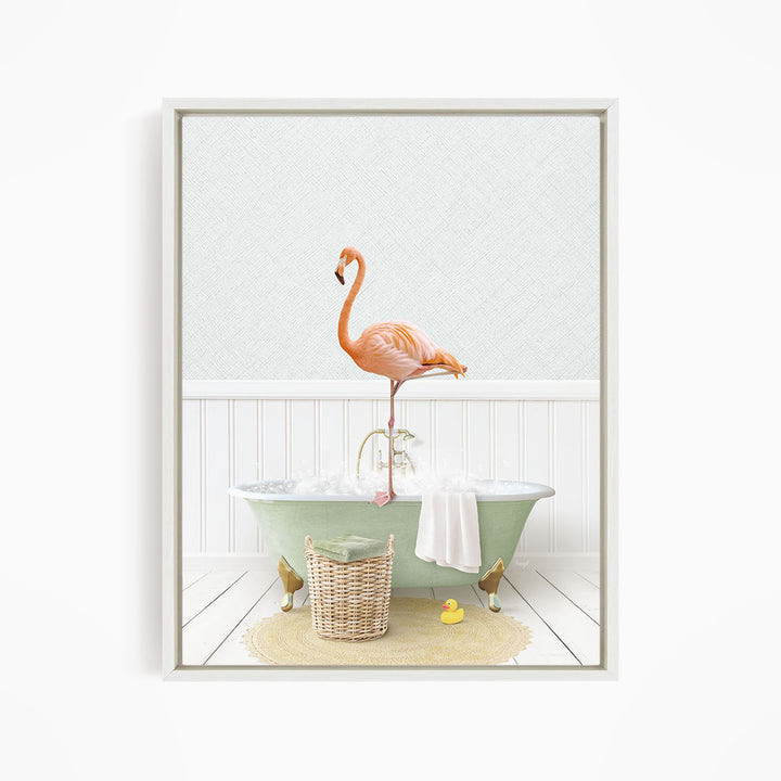 Flamingo in Cottage Green Bath