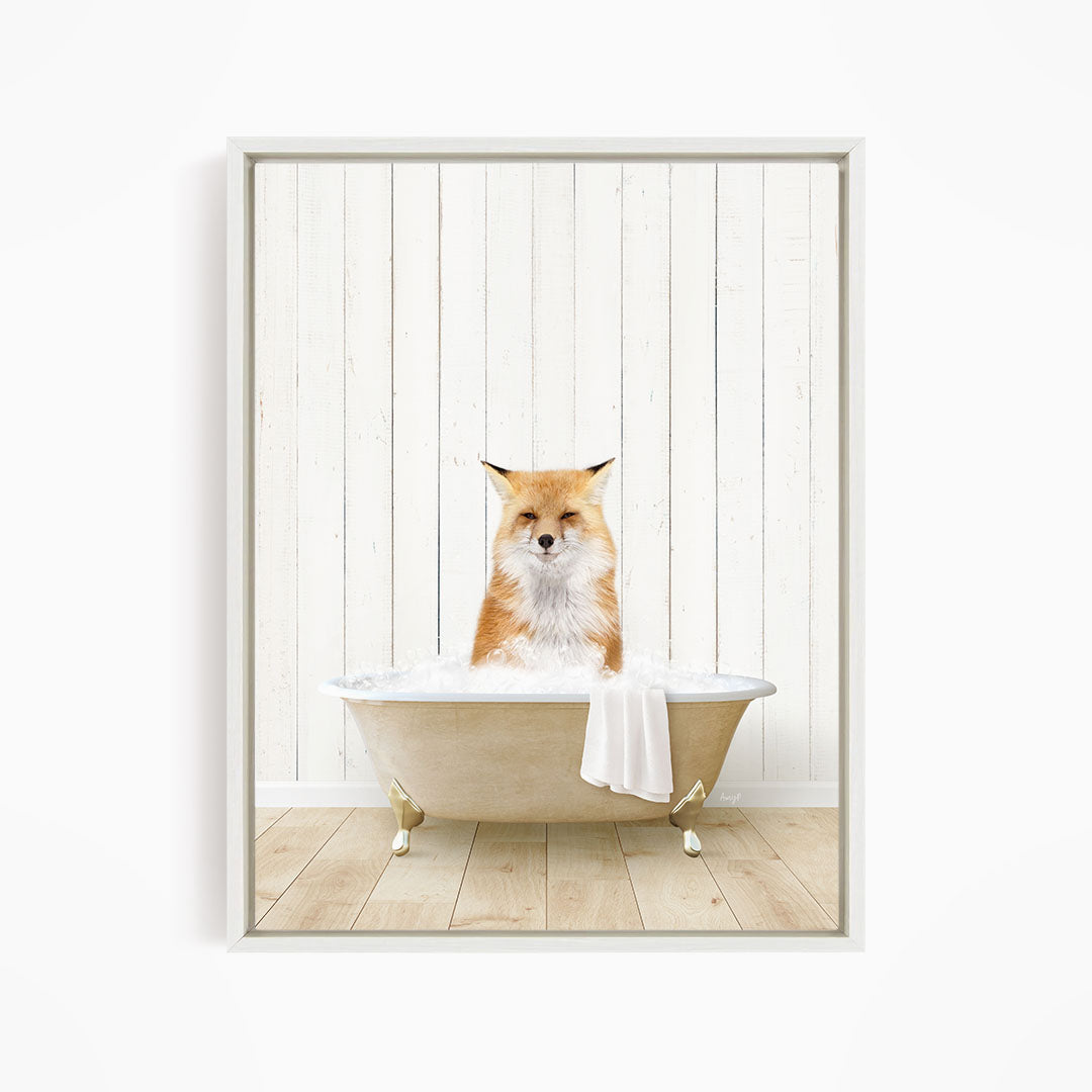 Fox in Farmhouse Bath