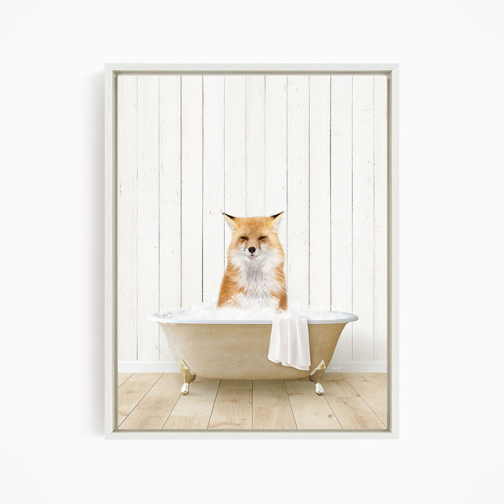 Fox in Farmhouse Bath