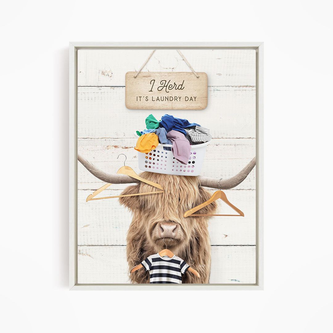 Highland Cow Baskethead with Hangers - Farmhouse Wall Funny Sayings