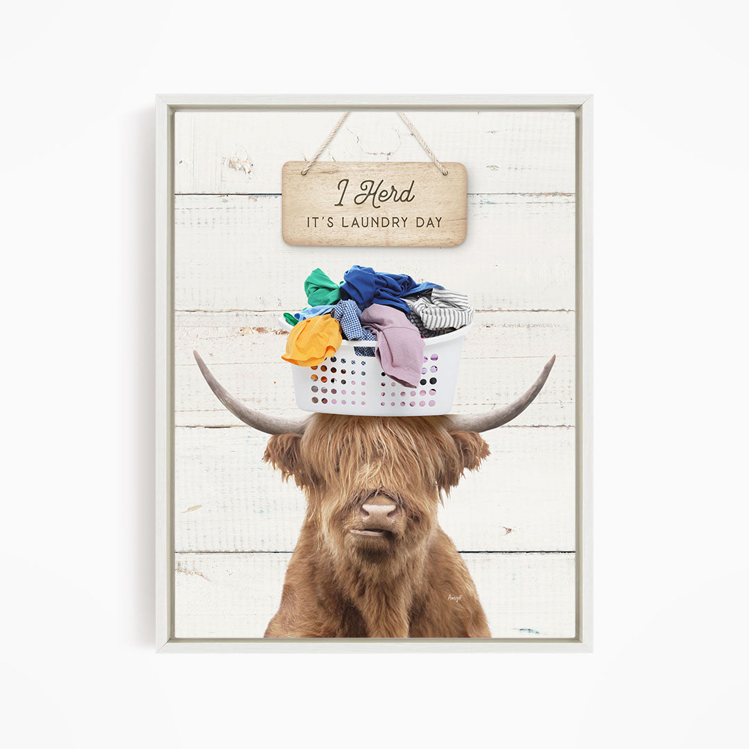 Highland Cow Baskethead - Farmhouse Wall Funny Sayings