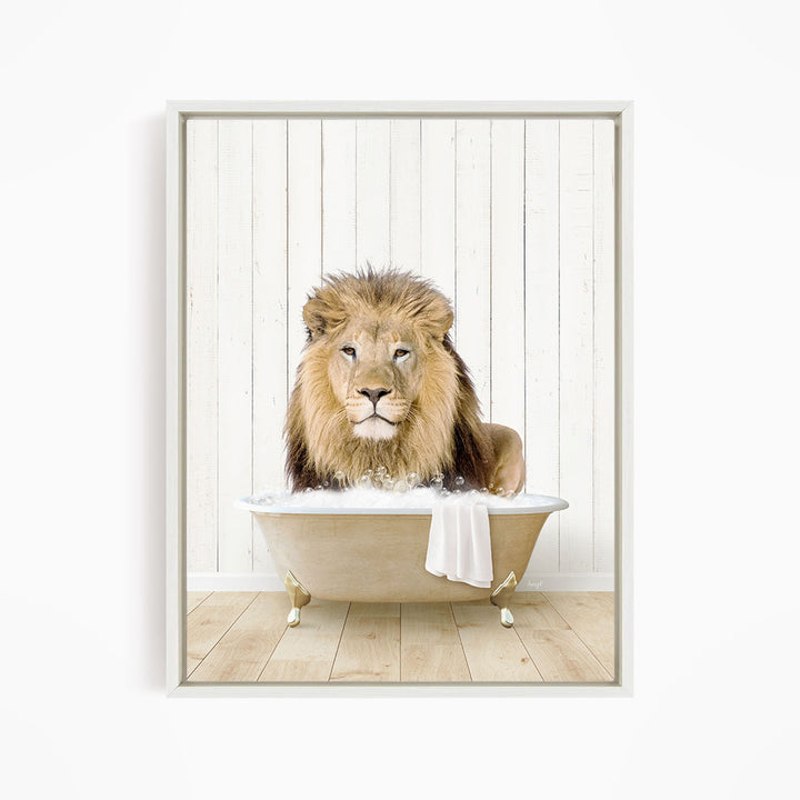 Lion in Farmhouse Bath