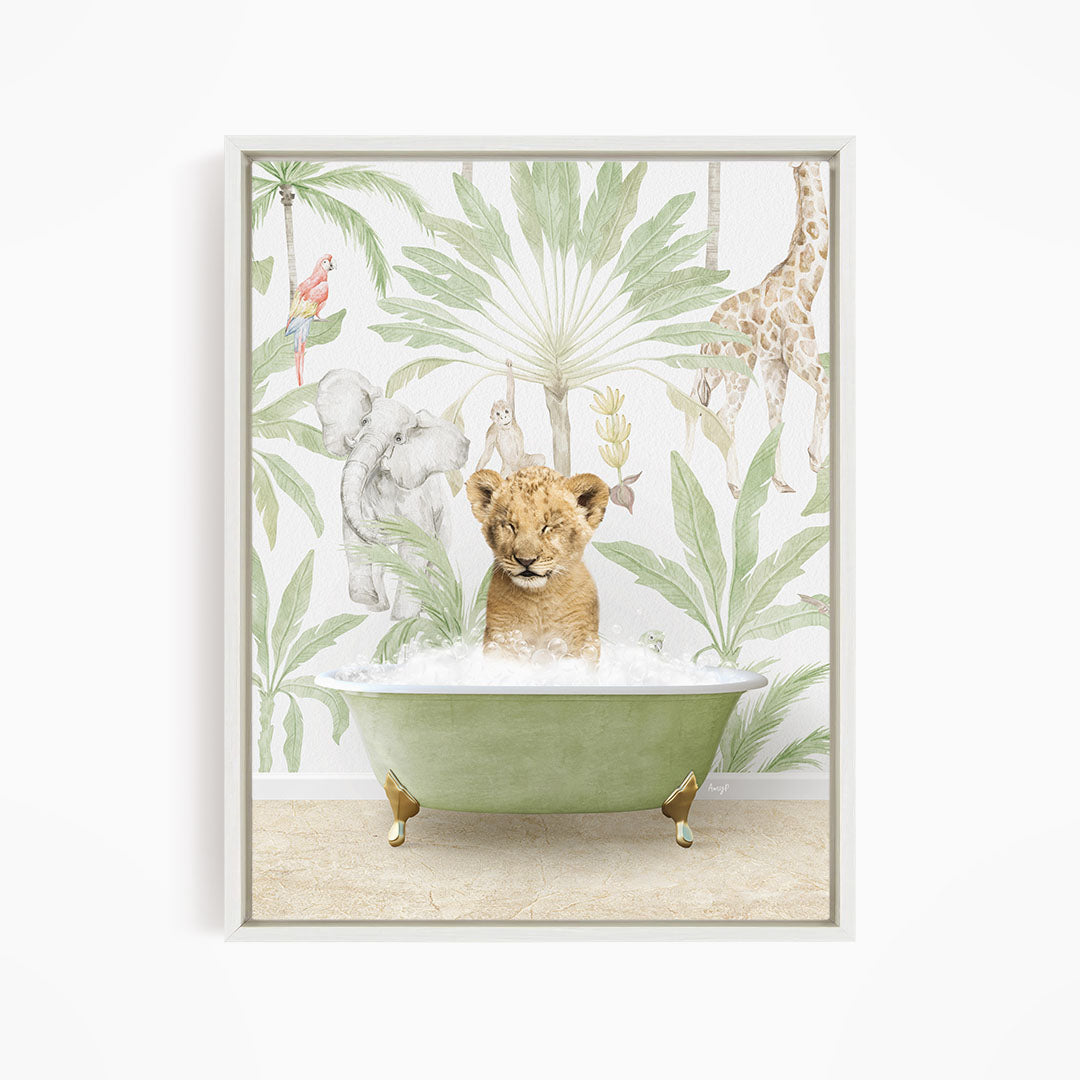 Lion Cub in Safari Bath