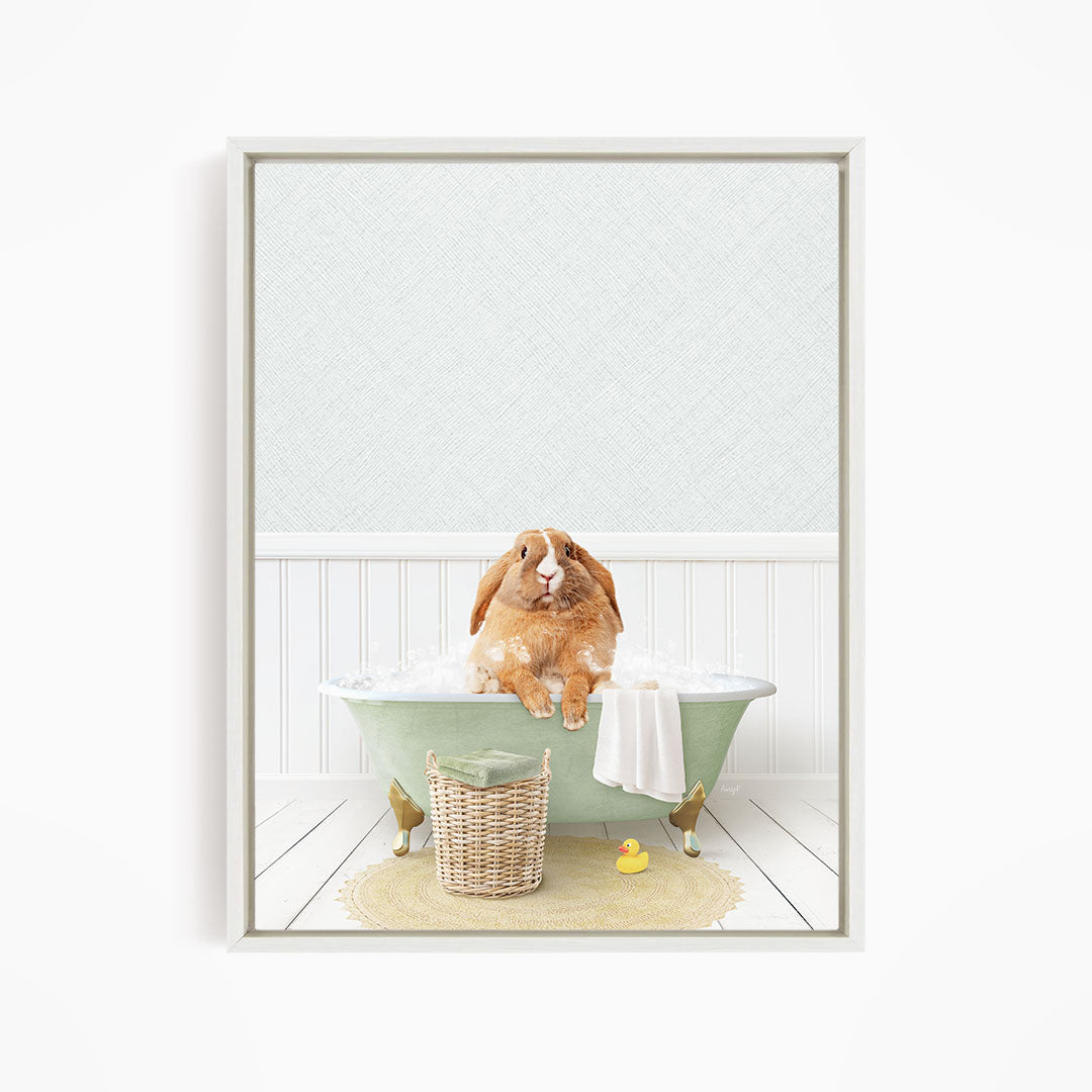Pudgy Bunny in Cottage Green Bath