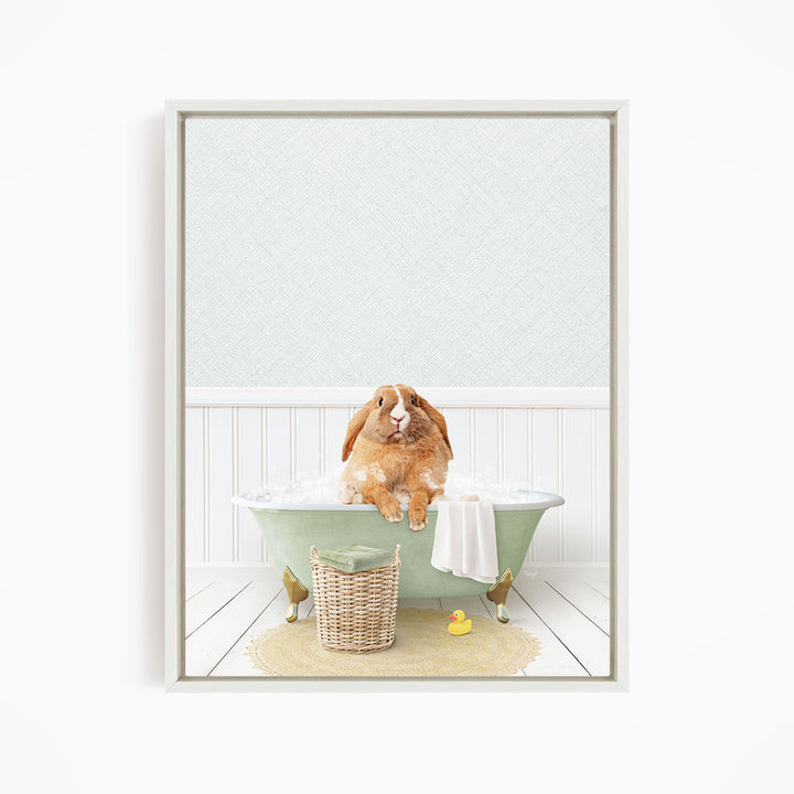 Pudgy Bunny in Cottage Green Bath