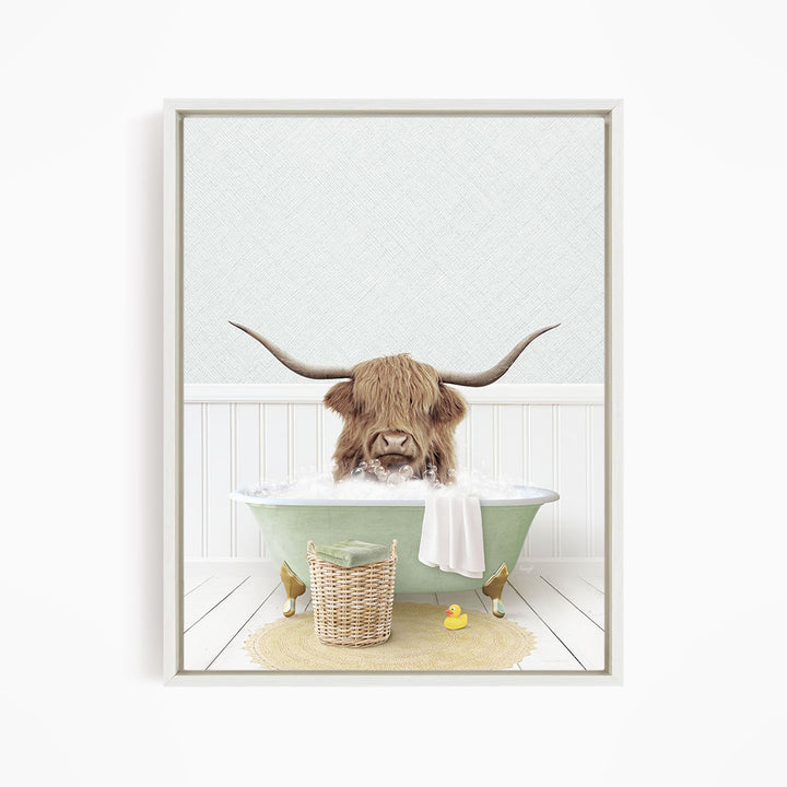 Highland Cow "Randall" in Cottage Green Bath