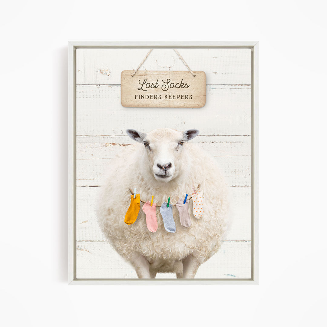 Sheep Lost Socks Finders Keepers - Farmhouse Wall Funny Sayings