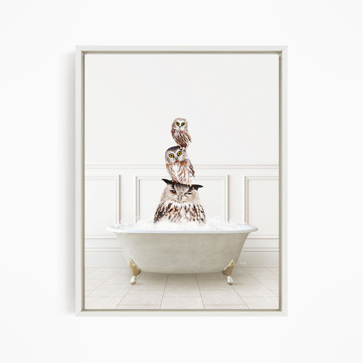 Stacked Owls in Modern Neutral Bath
