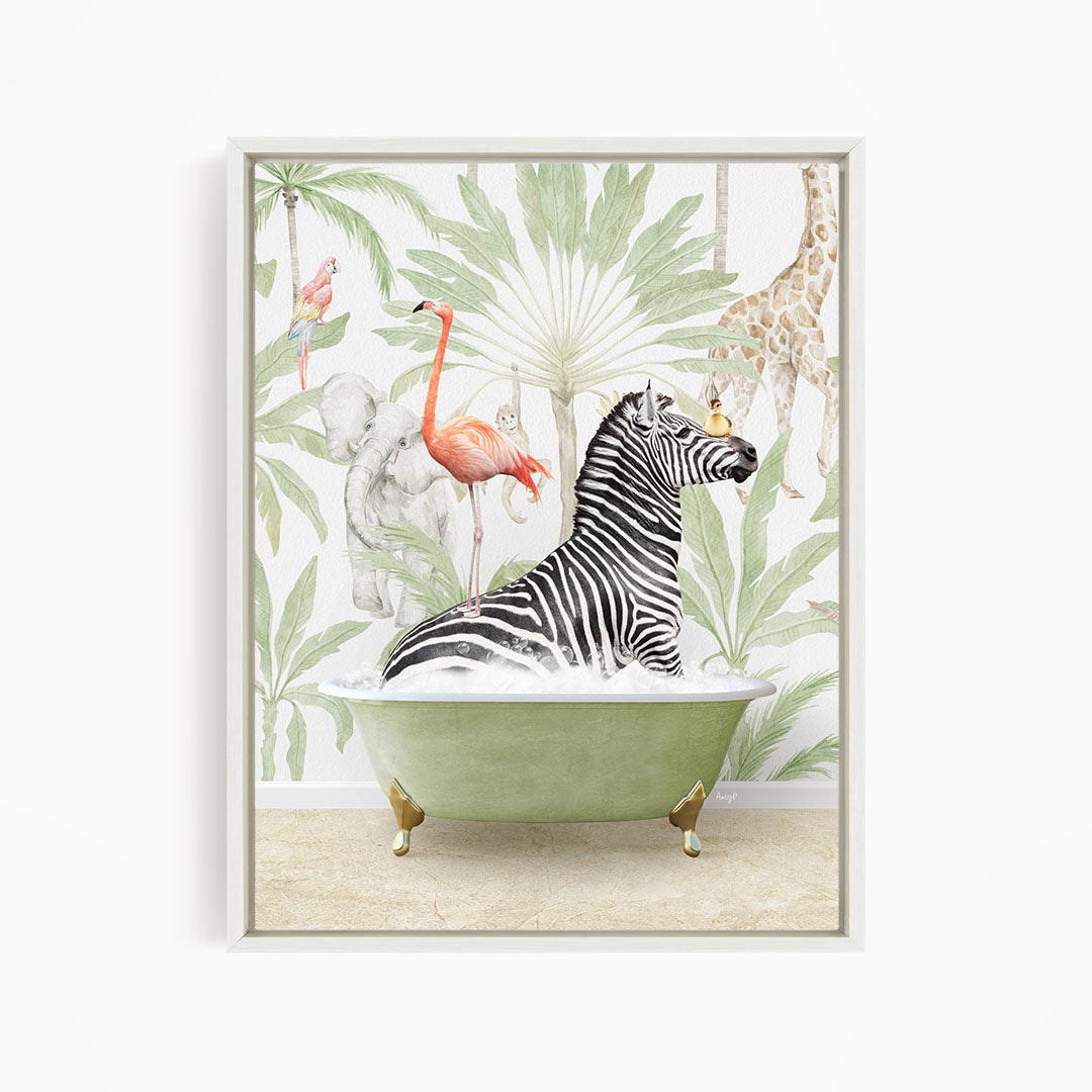 Stacked Safari Animals in Safari Bath