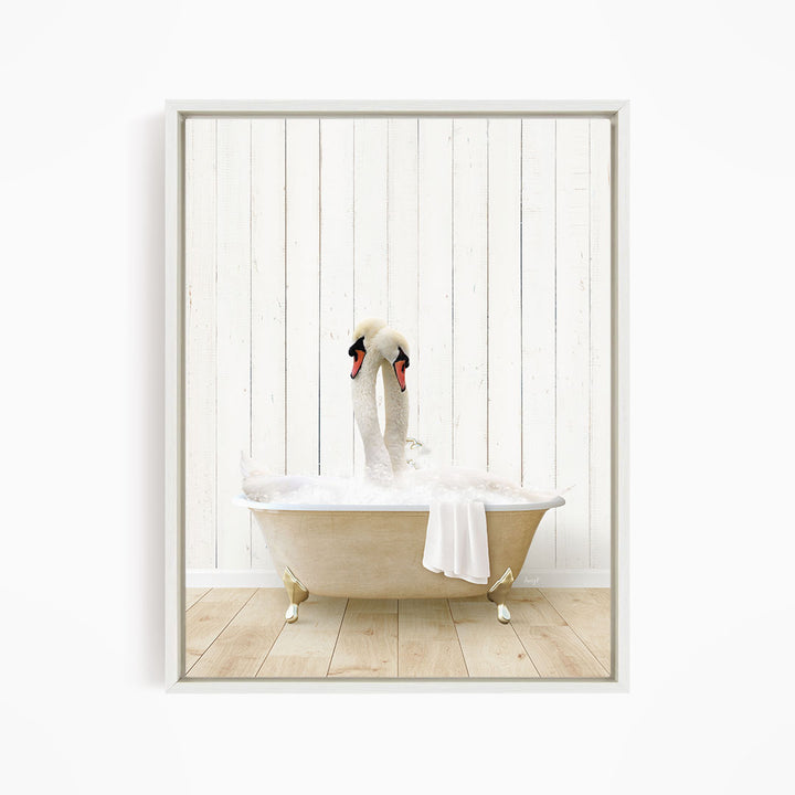 Swans in Farmhouse Bath