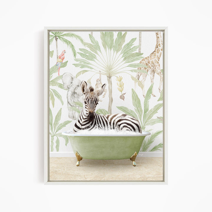 Baby Zebra in Safari Bath