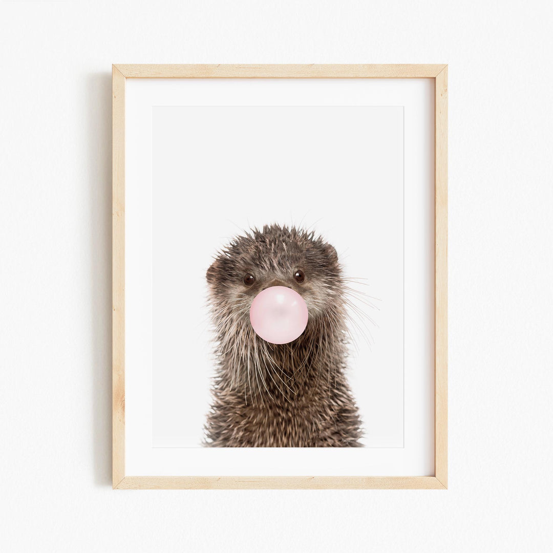 a picture of an animal with a bubble in its mouth