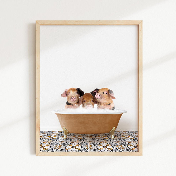 Three Little Pigs in Mediterranean Bath