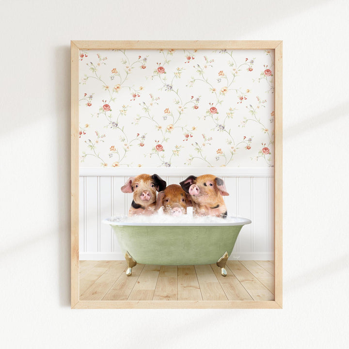 Three Little Pigs in Country Cottage Bath