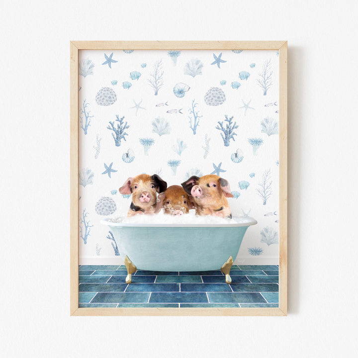 Three Little Pigs in Under the Sea Bath