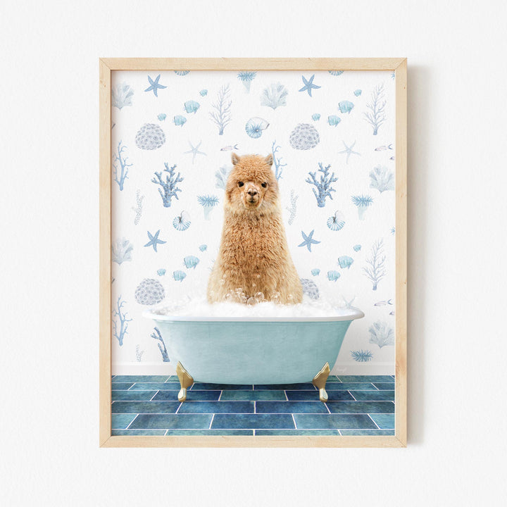 Alpaca in Under the Sea Bath