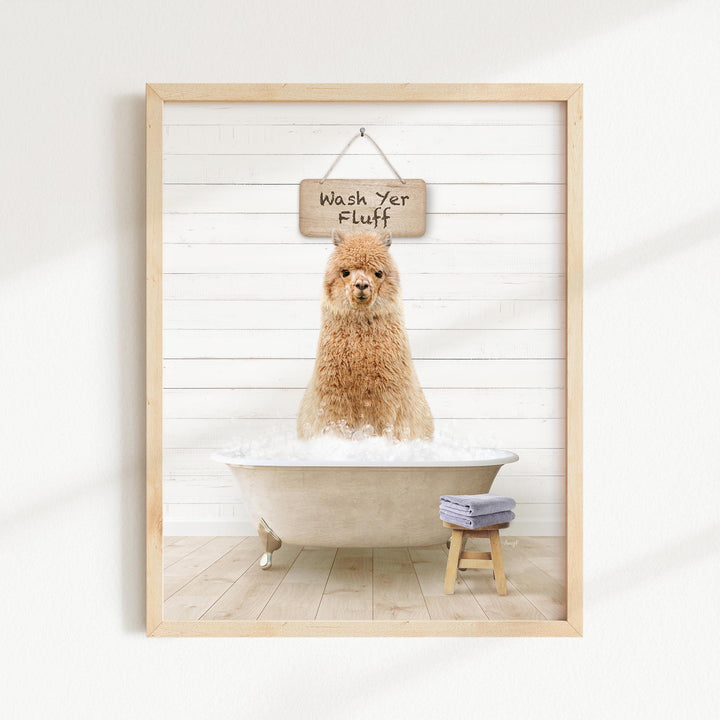 Alpaca in Farmhouse "Wash Yer..." Bath