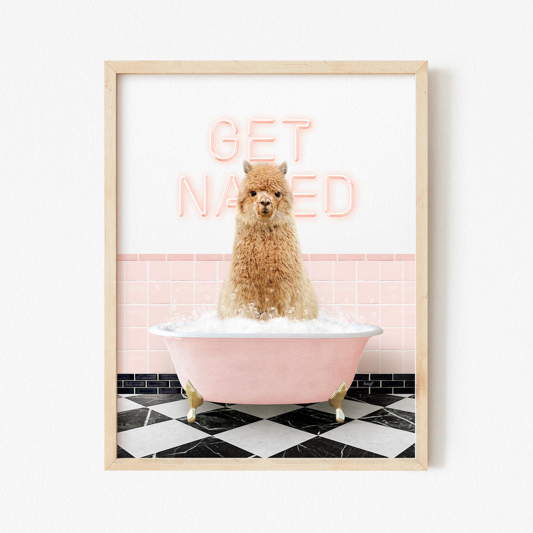 Alpaca in Pink Get Naked Bath