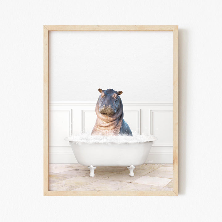 Baby Hippo in Modern Bath