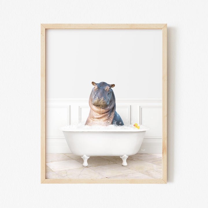 Baby Hippo in Modern Bath