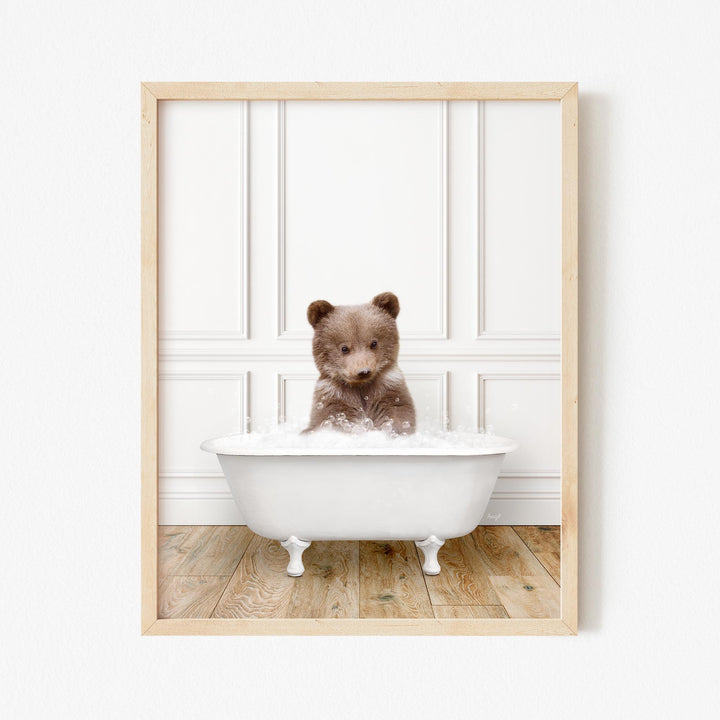 Bear Cub in Traditional Panel Bath Style