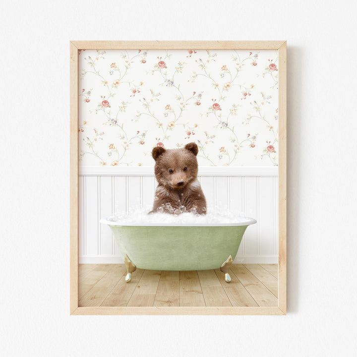 Bear Cub in Country Cottage Bath