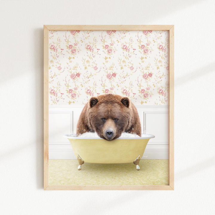 Big Bear in Vintage Yellow Bath