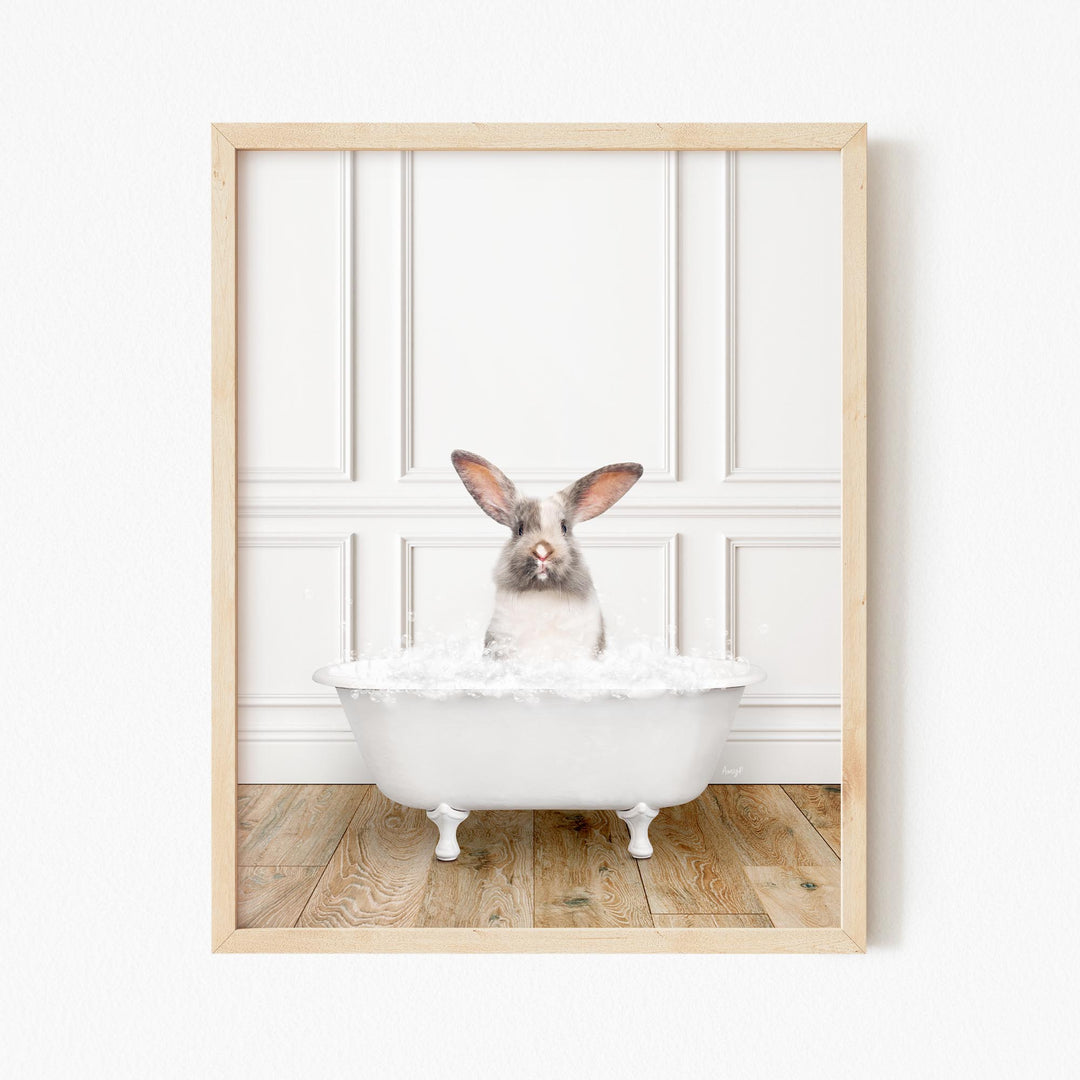 Bunny in Traditional Panel Bath Style