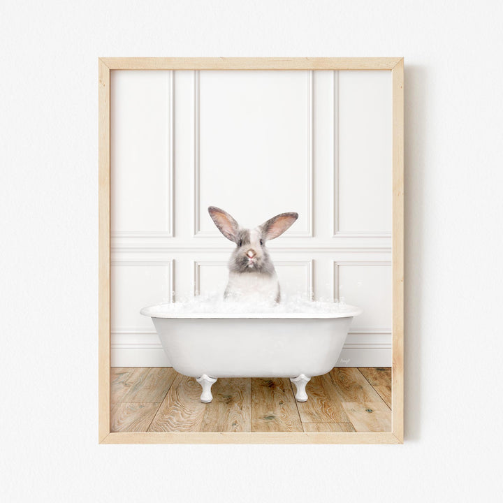 Bunny in Traditional Panel Bath Style