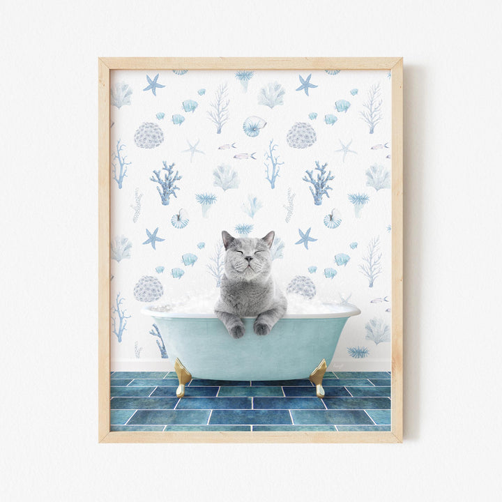 Cat in Under the Sea Bath