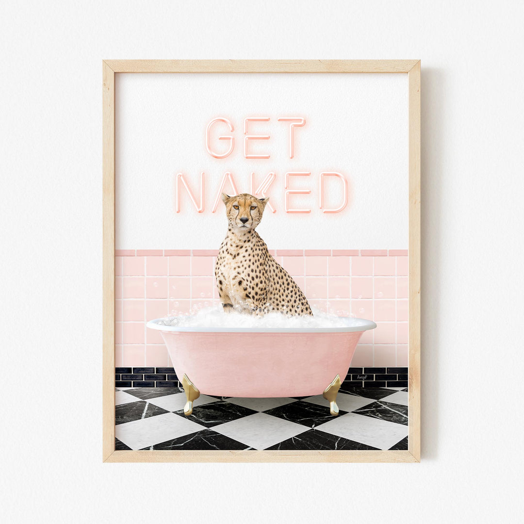 Cheetah in Pink Get Naked Bath