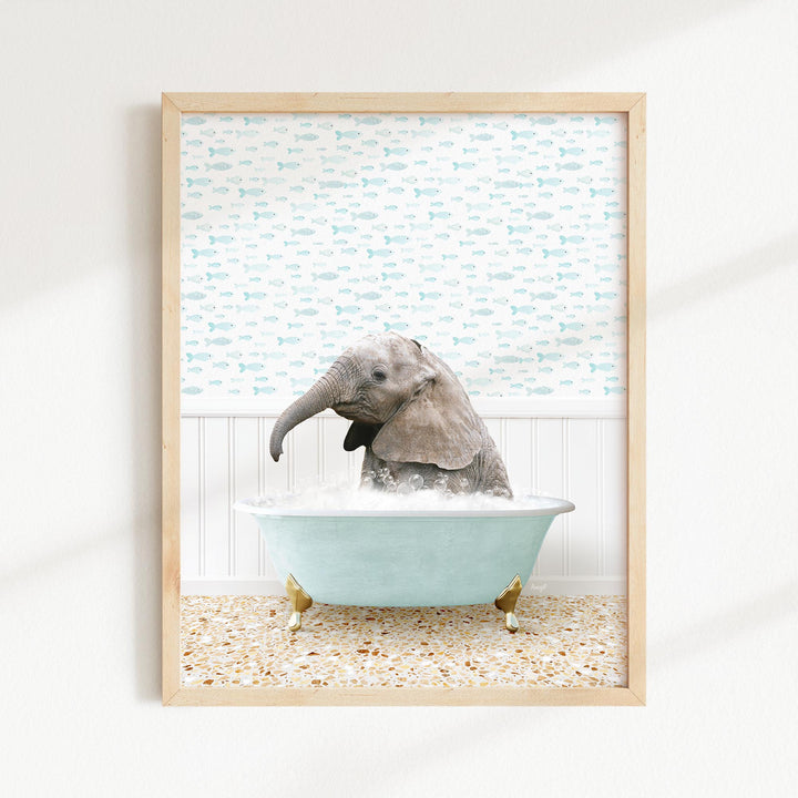 Baby Elephant No1 in Little Fish Bath
